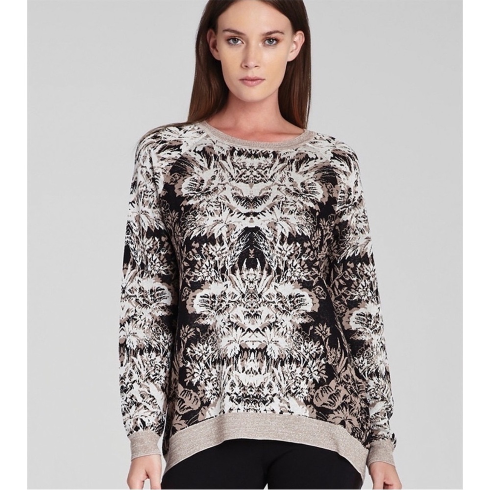 BCBGMaxazria Parker Crew Neck Silk blend Sweater Size M/L